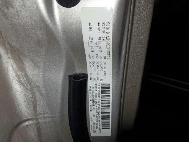 1J8HG48P97C558440 - 2007 JEEP COMMANDER ვერცხლისფერი ფოტო 10