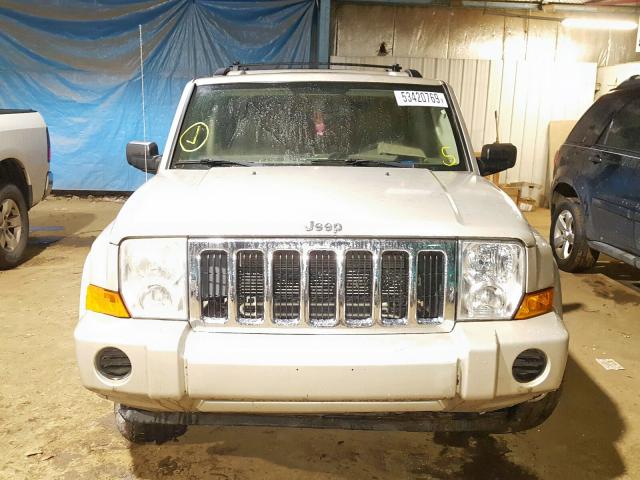 1J8HG48P97C558440 - 2007 JEEP COMMANDER ვერცხლისფერი ფოტო 9