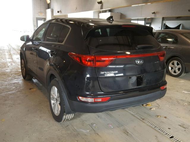 KNDPMCAC3H7287124 - 2017 KIA SPORTAGE L BLACK photo 3