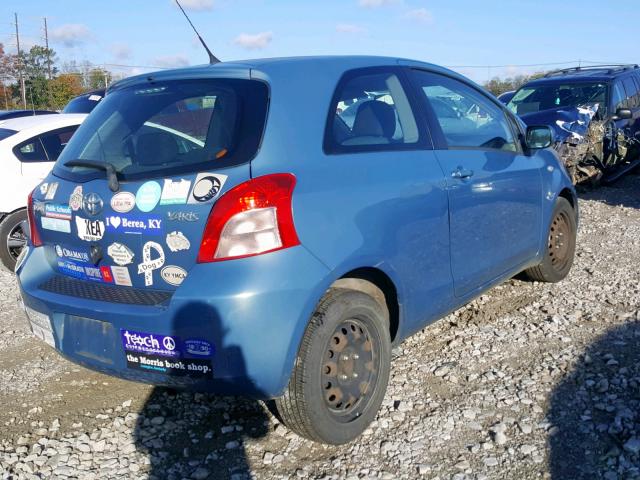 JTDJT923075108879 - 2007 TOYOTA YARIS BLUE photo 4