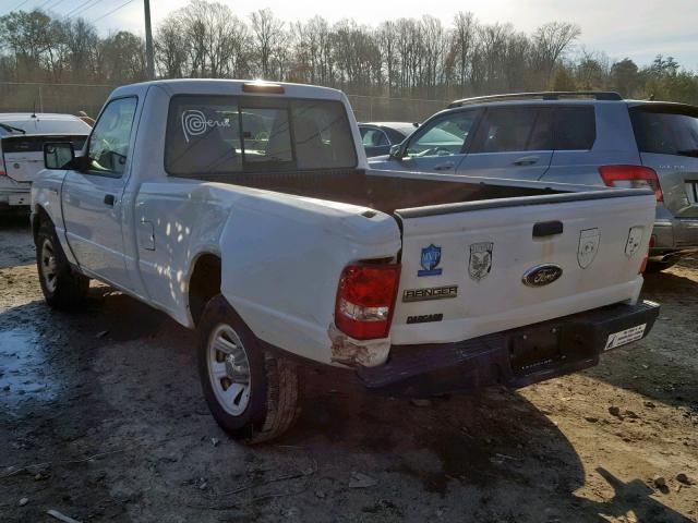 1FTYR10D78PA20203 - 2008 FORD RANGER WHITE photo 3