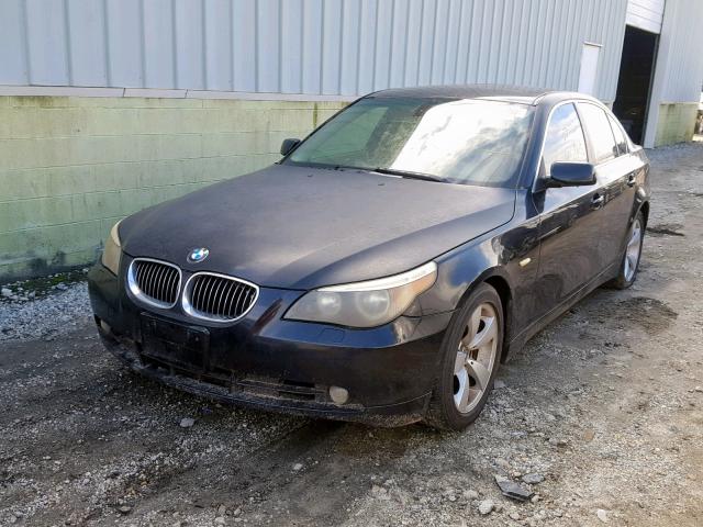 WBANE53587CW59199 - 2007 BMW 525 I BLACK photo 2