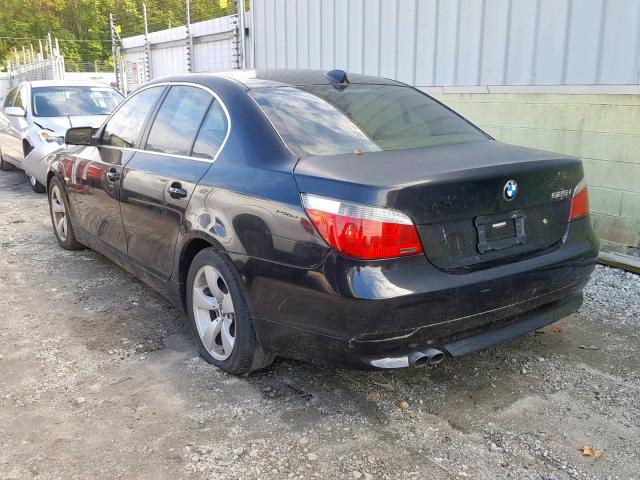 WBANE53587CW59199 - 2007 BMW 525 I BLACK photo 3