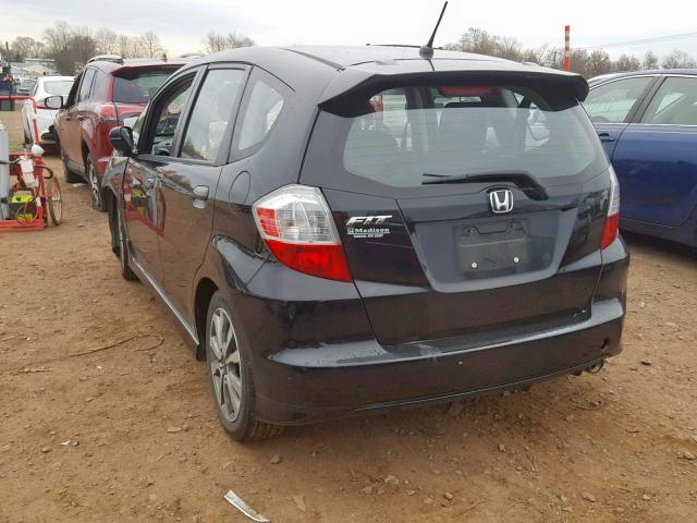 JHMGE8H56DC054887 - 2013 HONDA FIT SPORT BLACK photo 3