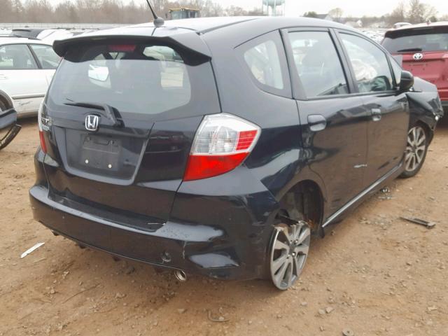 JHMGE8H56DC054887 - 2013 HONDA FIT SPORT BLACK photo 4