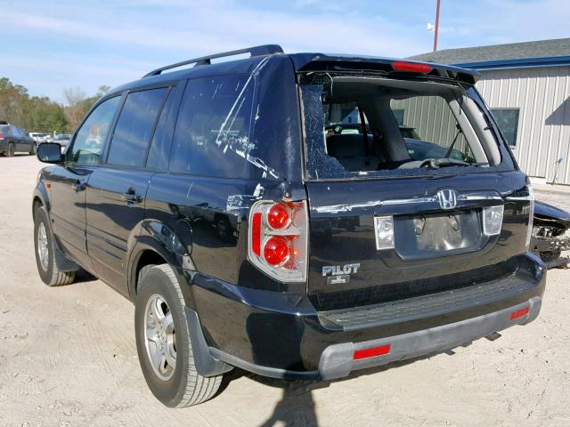 5FNYF28338B026603 - 2008 HONDA PILOT SE BLACK photo 3