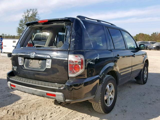 5FNYF28338B026603 - 2008 HONDA PILOT SE BLACK photo 4