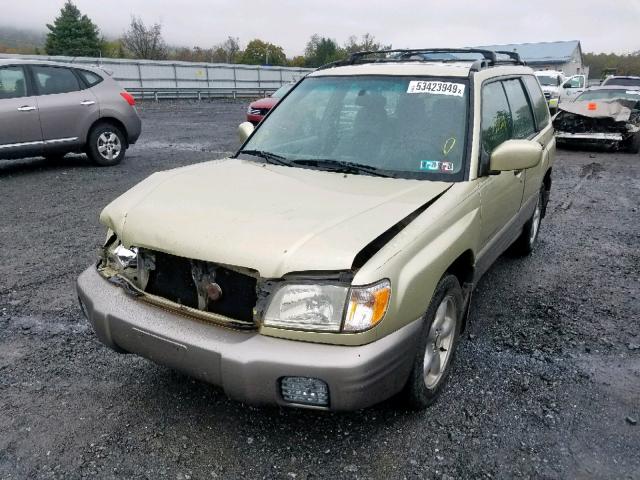 JF1SF65582H708831 - 2002 SUBARU FORESTER S GOLD photo 2