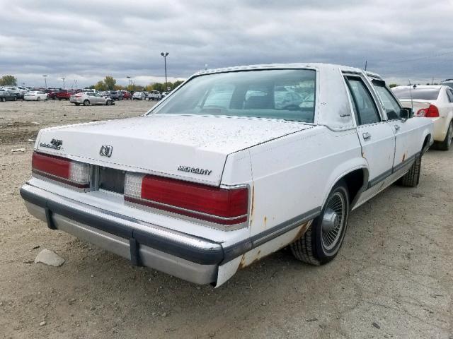 2MEBM75F1KX689939 - 1989 MERCURY GRAND MARQ WHITE photo 4