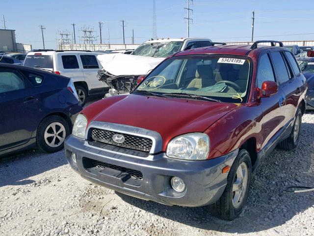 KM8SC13E54U644908 - 2004 HYUNDAI SANTA FE G MAROON photo 2