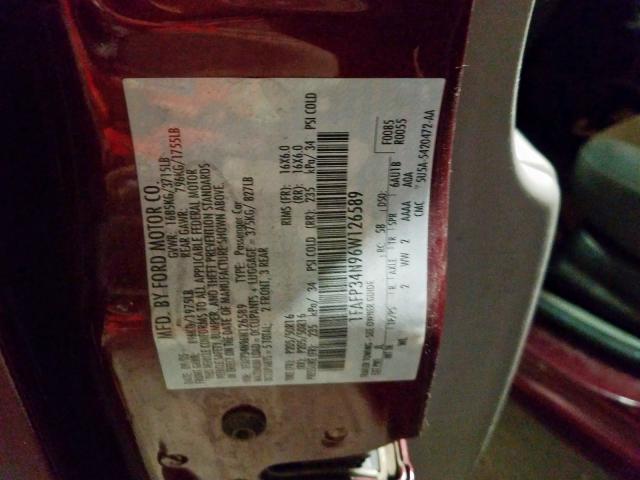 1FAFP34N96W126589 - 2006 FORD FOCUS ZX4 RED photo 10