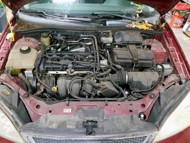 1FAFP34N96W126589 - 2006 FORD FOCUS ZX4 RED photo 7