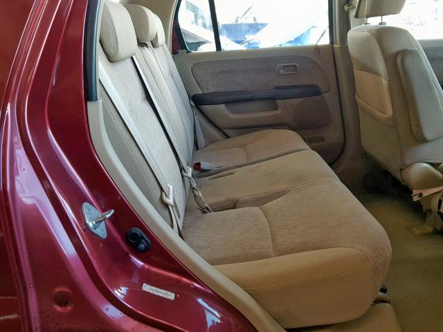 SHSRD68556U400878 - 2006 HONDA CR-V LX BURGUNDY photo 6