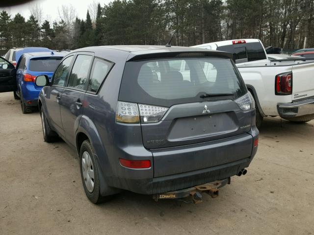 JA4MS31X27Z012921 - 2007 MITSUBISHI OUTLANDER GRAY photo 3