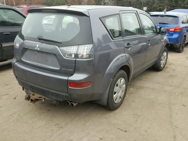 JA4MS31X27Z012921 - 2007 MITSUBISHI OUTLANDER GRAY photo 4