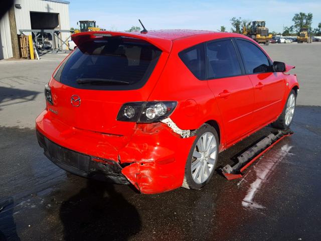 JM1BK34L371761344 - 2007 MAZDA SPEED 3 RED photo 4