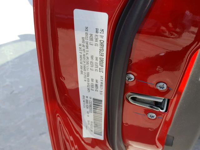 1C3CDFBB6ED915121 - 2014 DODGE DART SXT RED photo 10