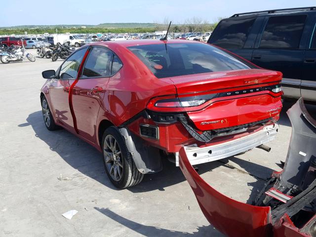 1C3CDFBB6ED915121 - 2014 DODGE DART SXT RED photo 3