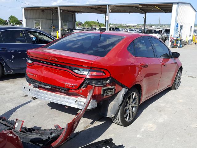 1C3CDFBB6ED915121 - 2014 DODGE DART SXT RED photo 4