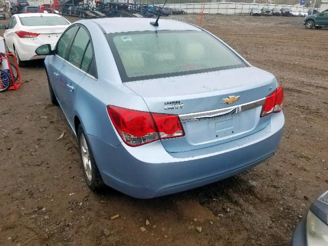 1G1PG5S92B7259157 - 2011 CHEVROLET CRUZE LT BLUE photo 3