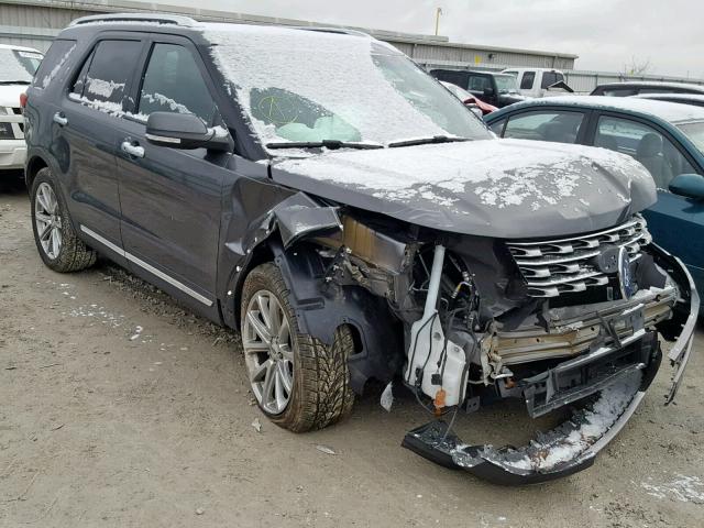 1FM5K7F83GGB09605 - 2016 FORD EXPLORER L GRAY photo 1