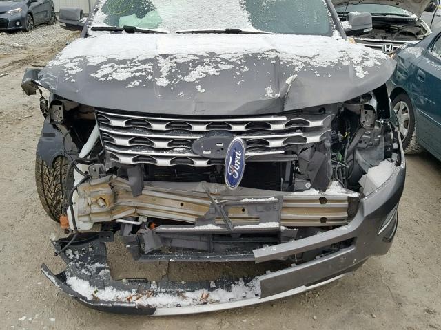 1FM5K7F83GGB09605 - 2016 FORD EXPLORER L GRAY photo 9