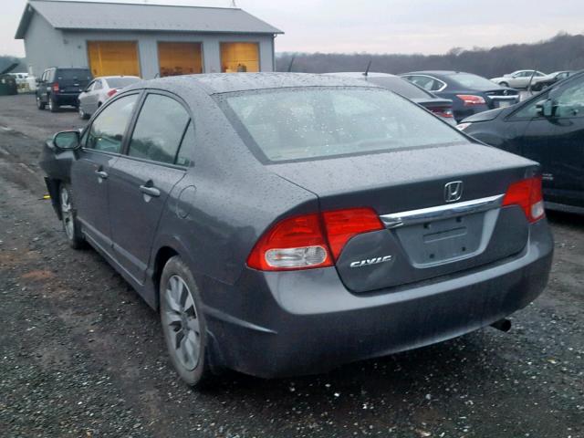 2HGFA16969H516909 - 2009 HONDA CIVIC EXL GRAY photo 3