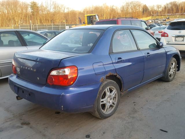 JF1GD67514H514895 - 2004 SUBARU IMPREZA RS BLUE photo 4