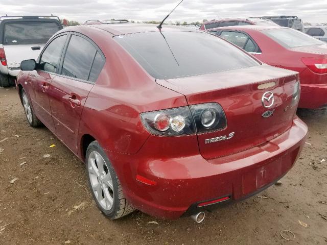 JM1BK32F981121041 - 2008 MAZDA 3 I RED photo 3