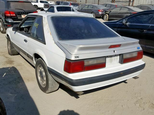 1FABP41E9HF168529 - 1987 FORD MUSTANG LX WHITE photo 3