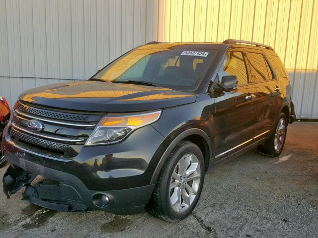 1FM5K8F81EGA10414 - 2014 FORD EXPLORER L BLACK photo 2