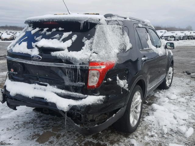 1FM5K8F81EGA10414 - 2014 FORD EXPLORER L BLACK photo 4