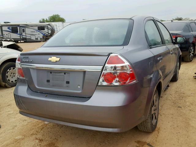KL1TD5DE0BB236795 - 2011 CHEVROLET AVEO LS SILVER photo 4