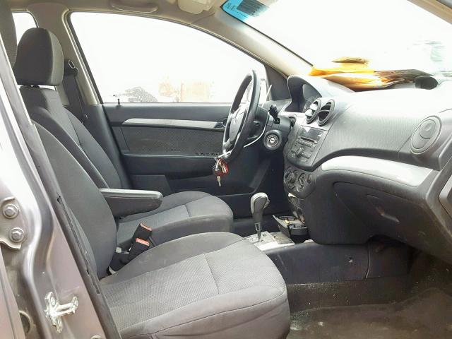 KL1TD5DE0BB236795 - 2011 CHEVROLET AVEO LS SILVER photo 5