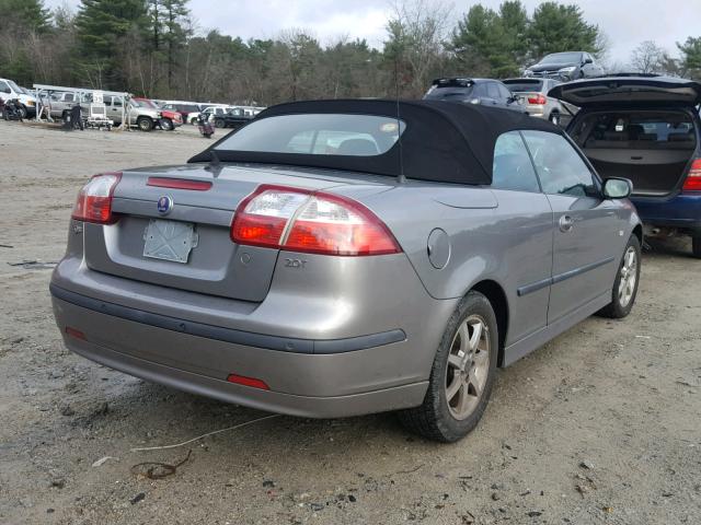 YS3FD76YX76105276 - 2007 SAAB 9-3 2.0T GRAY photo 4