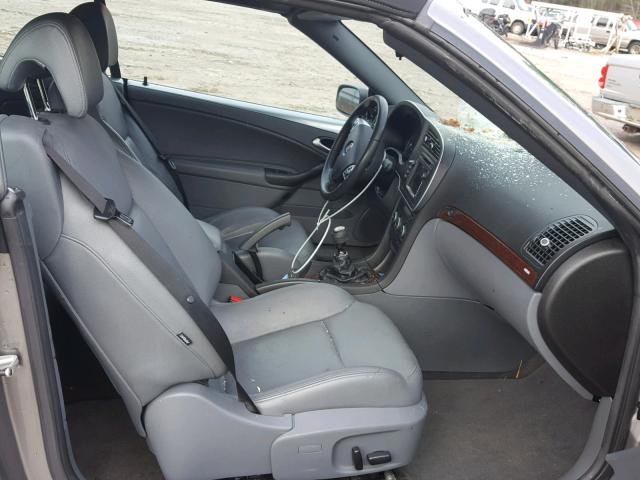 YS3FD76YX76105276 - 2007 SAAB 9-3 2.0T GRAY photo 5