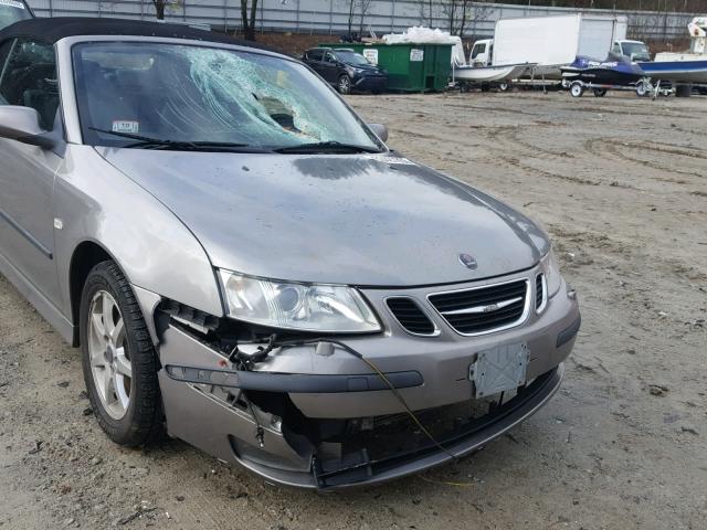 YS3FD76YX76105276 - 2007 SAAB 9-3 2.0T GRAY photo 9