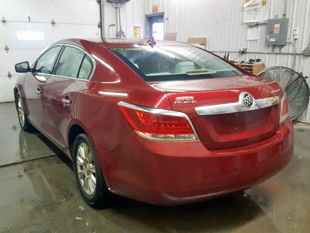 1G4GB5EG9AF127156 - 2010 BUICK LACROSSE C RED photo 3