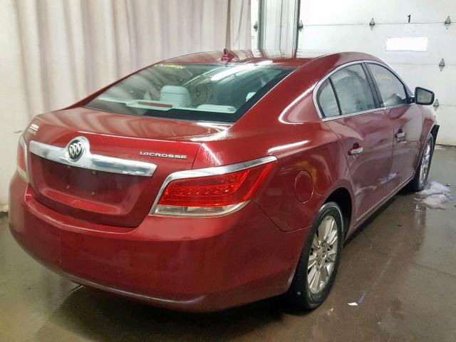 1G4GB5EG9AF127156 - 2010 BUICK LACROSSE C RED photo 4