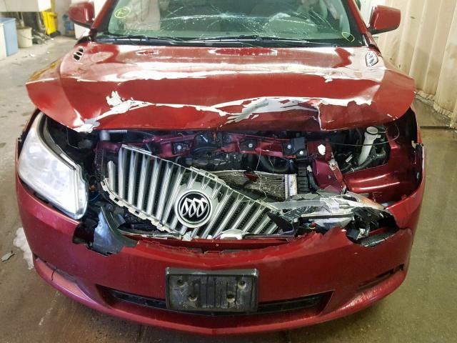 1G4GB5EG9AF127156 - 2010 BUICK LACROSSE C RED photo 9