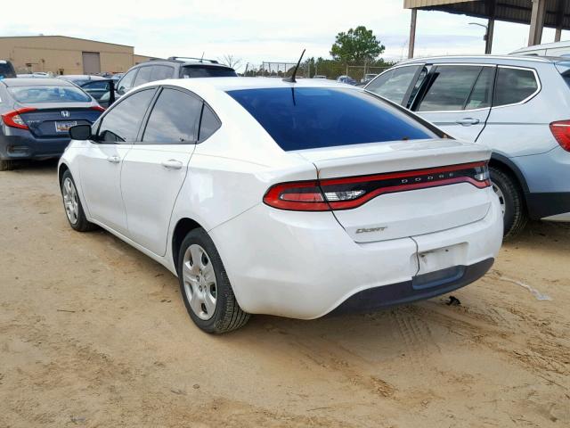 1C3CDFAA2FD267965 - 2015 DODGE DART SE WHITE photo 3