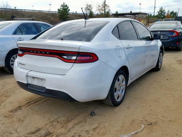 1C3CDFAA2FD267965 - 2015 DODGE DART SE WHITE photo 4