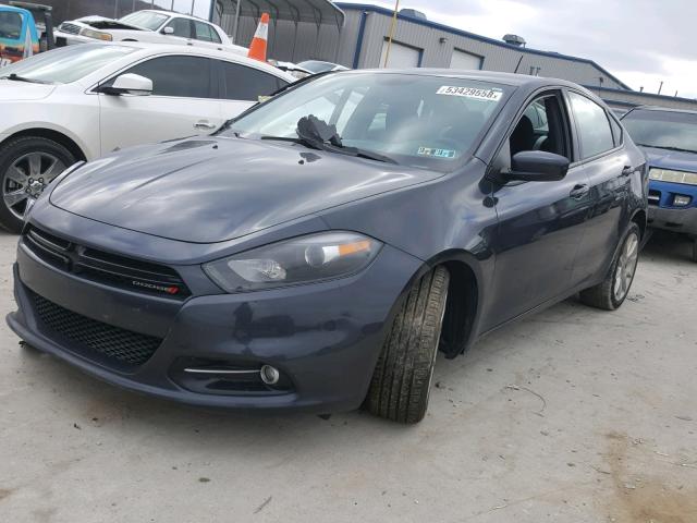 1C3CDFBA1DD338990 - 2013 DODGE DART SXT BLUE photo 2