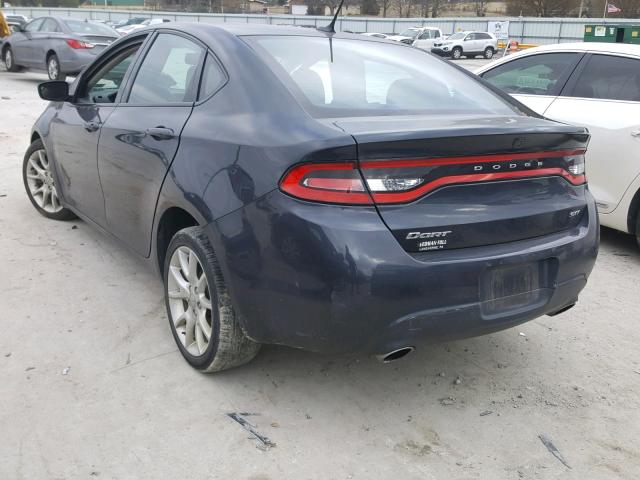 1C3CDFBA1DD338990 - 2013 DODGE DART SXT BLUE photo 3