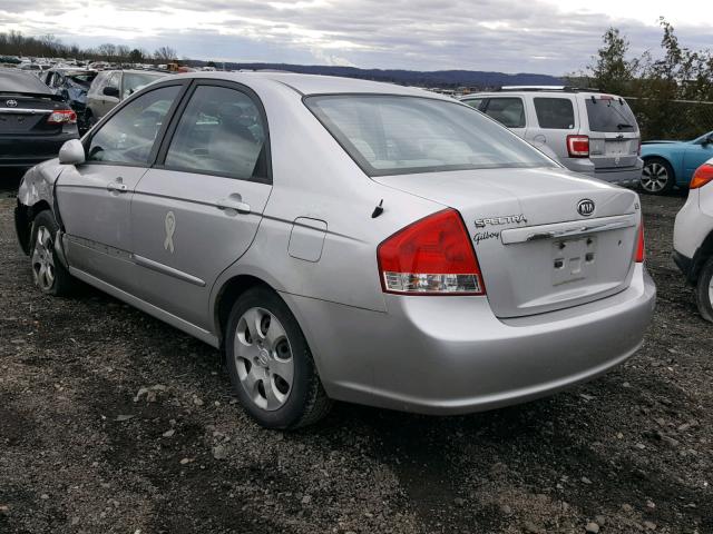 KNAFE222995619991 - 2009 KIA SPECTRA EX SILVER photo 3