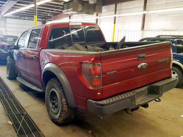 1FTFW1R64EFB85051 - 2014 FORD F150 SVT R RED photo 3