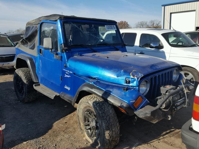 1J4FY19S2XP469549 - 1999 JEEP WRANGLER /, BLUE - price history, history of  past auctions. Prices and Bids history of Salvage and used Vehicles.
