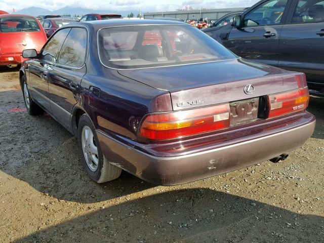 JT8VK13T1N0022302 - 1992 LEXUS ES 300 RED photo 3