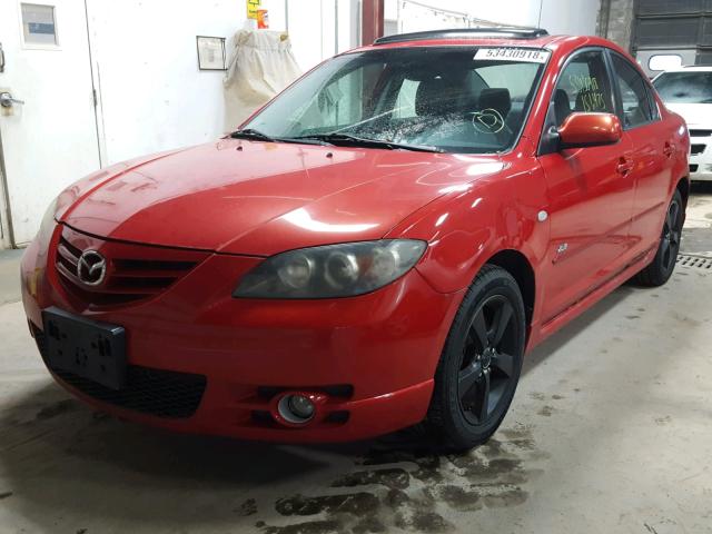 JM1BK323151270464 - 2005 MAZDA 3 S RED photo 2