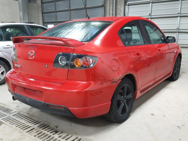 JM1BK323151270464 - 2005 MAZDA 3 S RED photo 4